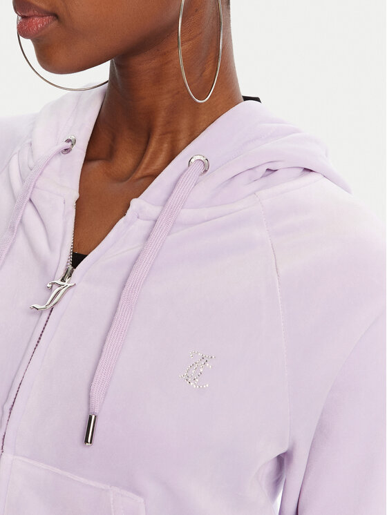 Juicy Couture Juicy Couture Majica dugih rukava Madison JCWA122001 Ljubičasta Slim Fit