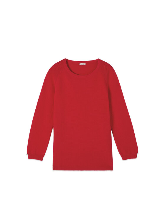 Oltre Oltre Sweter M139J005447N016 Czerwony Regular Fit
