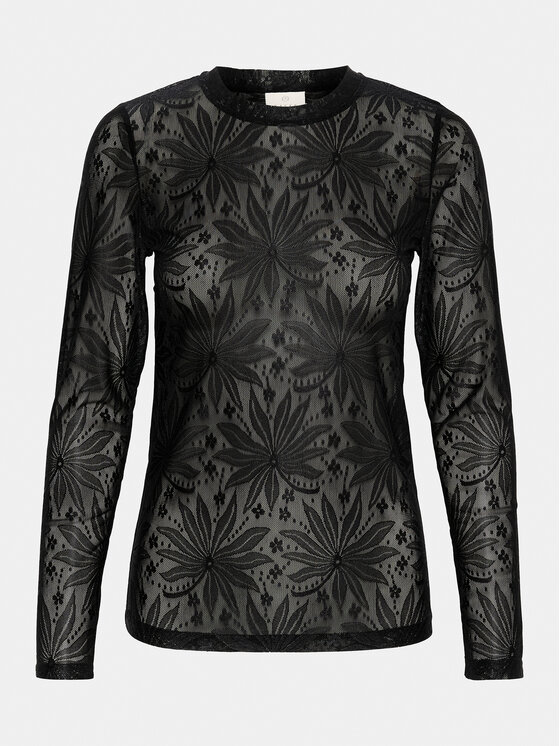 Kaffe Kaffe Μπλουζάκι Nille 10508317 Μαύρο Slim Fit