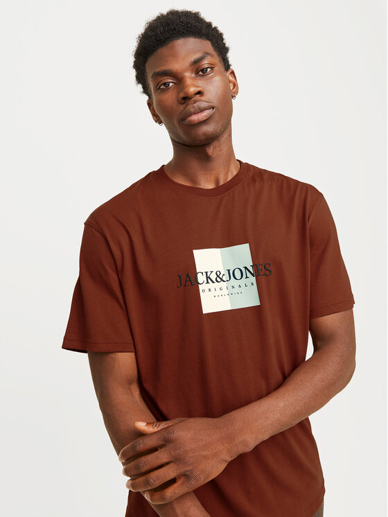 Jack&Jones Jack&Jones Футболка Fredeiksberg 12262492 Коричневий Regular Fit