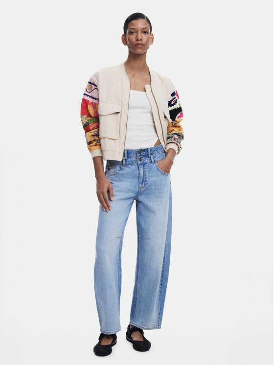 Desigual Desigual Bunda bomber Austin 25SWEW51 Béžová Regular Fit