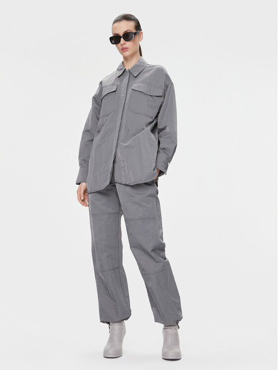 Samsøe Samsøe Samsøe Samsøe Spodnie materiałowe Gira F23400008 Szary Relaxed Fit