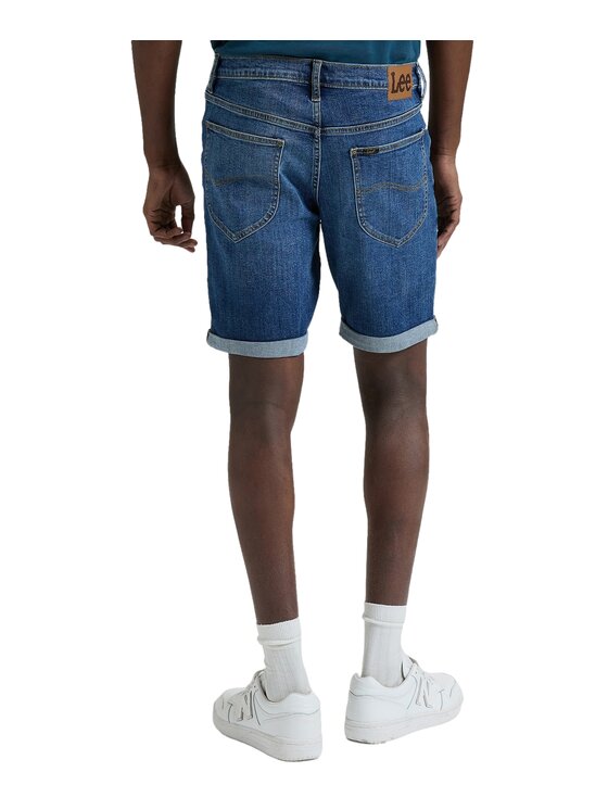 Lee Lee Szorty jeansowe 112376385 Niebieski Regular Fit