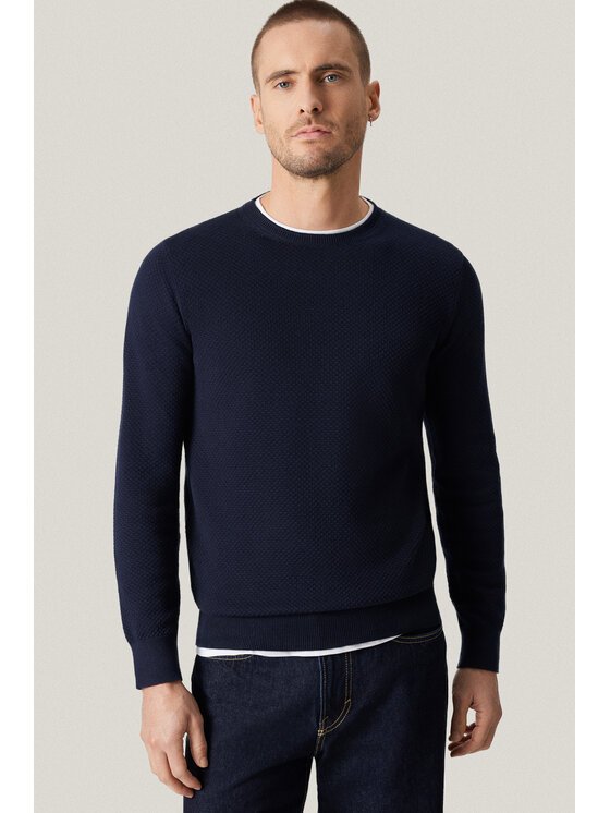 Próchnik Próchnik Sweter PM17 SW073225000113 Granatowy Regular Fit