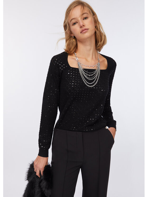 Liu Jo Liu Jo Maglione CF5027MS18F22222 Nero Slim Fit