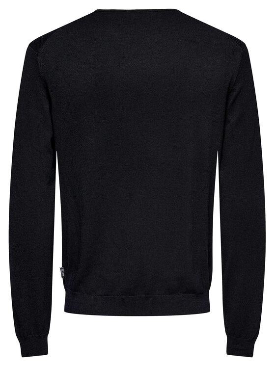 Only & Sons Only & Sons Sweter Wyler 22020088 Czarny Regular Fit