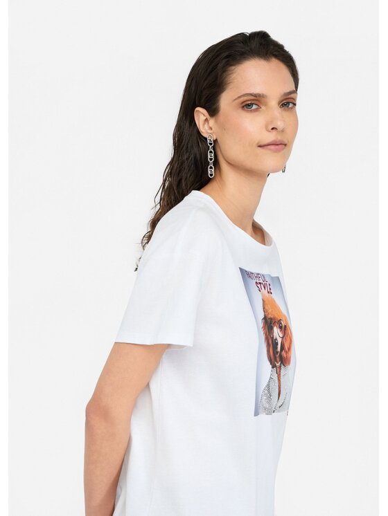 Liu Jo Liu Jo T-shirt MF5414JS923P9144 Bianco Regular Fit