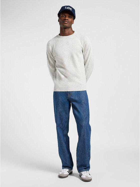 Lee Lee Sweter 112363889 Szary Regular Fit