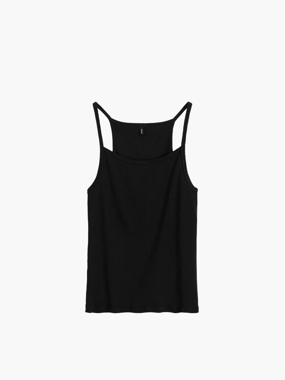 Atlantic Atlantic Top Ribbed Czarny Regular Fit