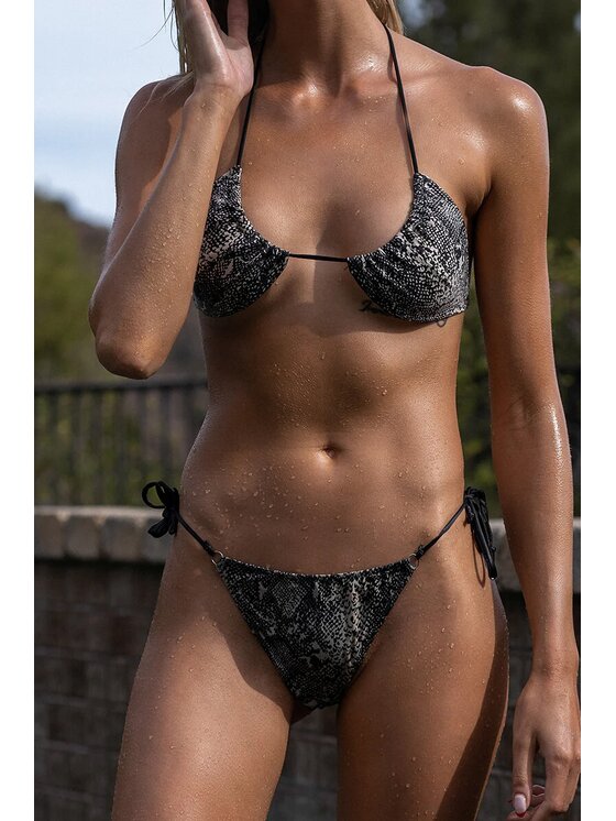 Love and Hate Love and Hate Bikini Maui Animal Grigio