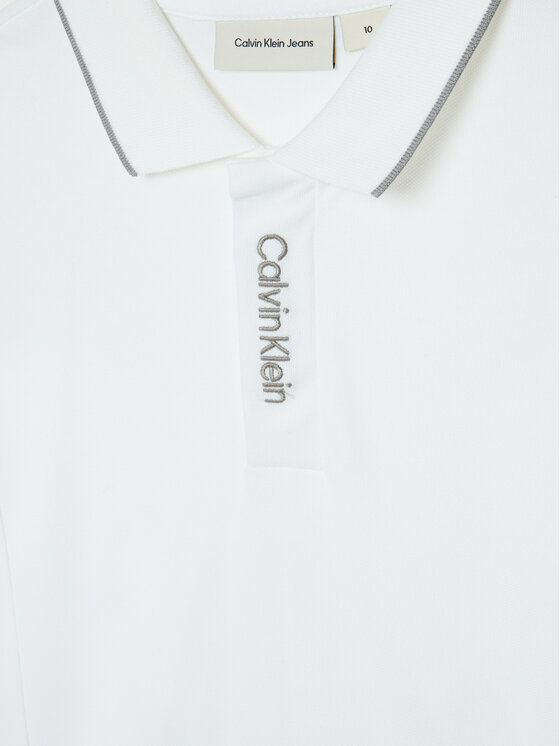 Calvin Klein Jeans Calvin Klein Jeans Polo majica Embro Logo IB0IB02370 Bela Regular Fit
