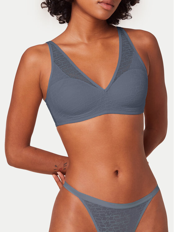 Triumph Nedrček Brez Kosti Triumph Signature Sheer 10215909 Modra