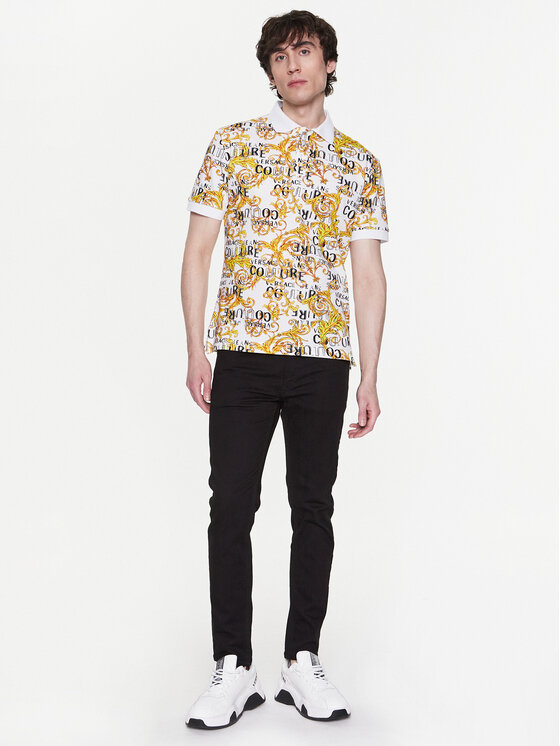 Versace Jeans Couture Versace Jeans Couture Polo 74GAG6S0 Biały Regular Fit
