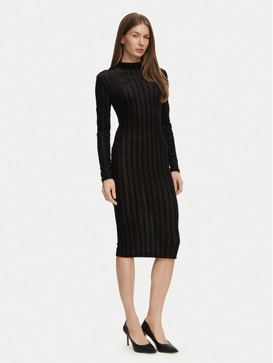 Guess Guess Cocktail obleka O6BK04 K5046 Črna Slim Fit