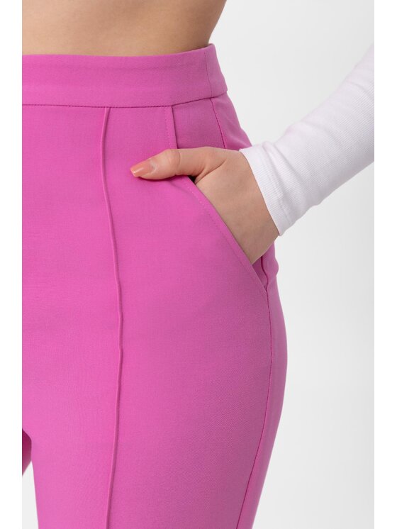 LAURELLA LAURELLA Bavlnené nohavice 3UL004 Ružová Regular Fit
