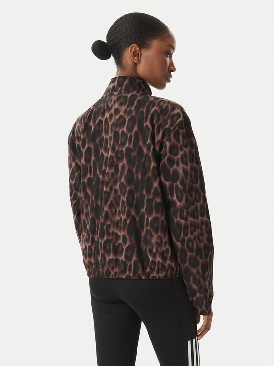 adidas adidas Суитшърт Workout Essentials Leopard Woven KD7612 Кафяв Regular Fit