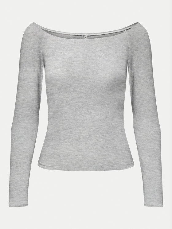 ONLY ONLY Bluza Glamour 15339763 Siva Slim Fit