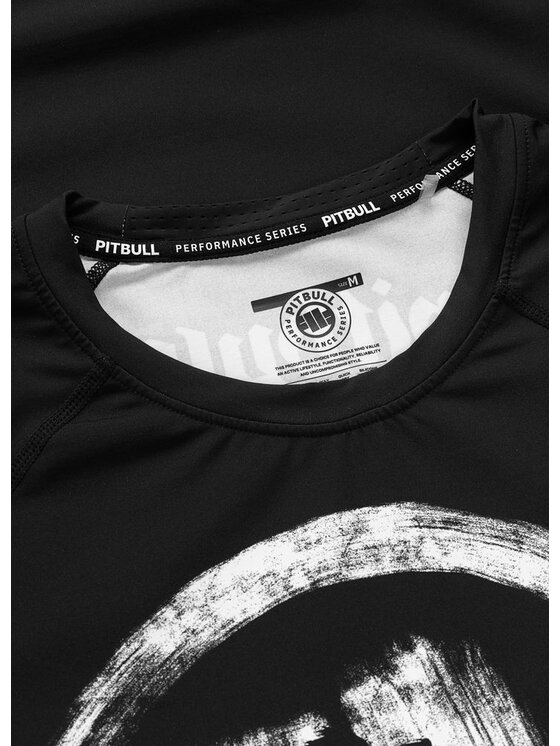 PITBULL PITBULL Koszulka techniczna LOGO PALMS Czarny Regular Fit