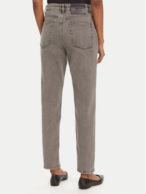 HUGO HUGO Jeansy 50544798 Šedá Straight Fit