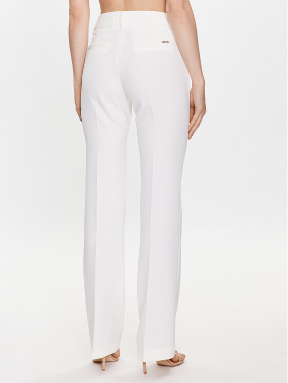 Liu Jo Liu Jo Pantaloni din material WA3434 T7896 Alb Regular Fit