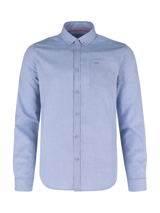 Volcano Volcano Koszula K-BELUNO Niebieski Slim Fit
