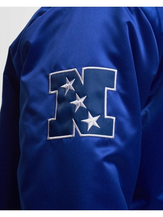 Mitchell & Ness Mitchell & Ness Bomber HEAVYWEIGHT SATIN JACKET NEW YORK GIANTS Blu Regular Fit
