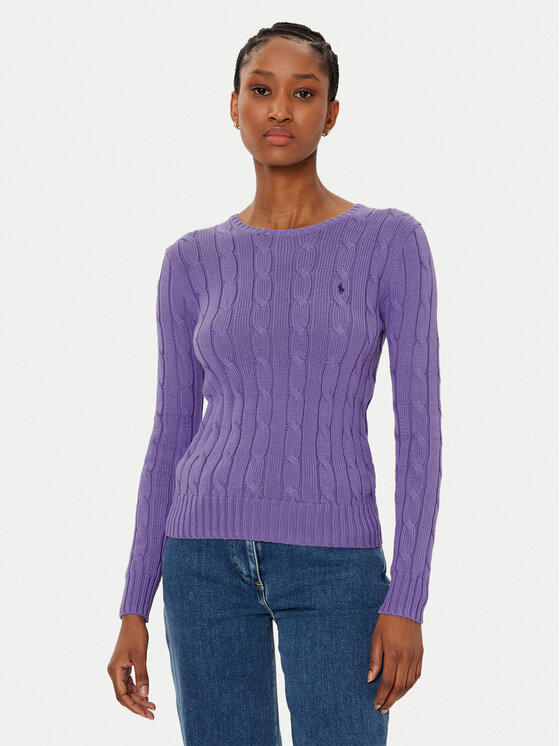 Polo Ralph Lauren Sveter 211891640028 Fialová Slim Fit