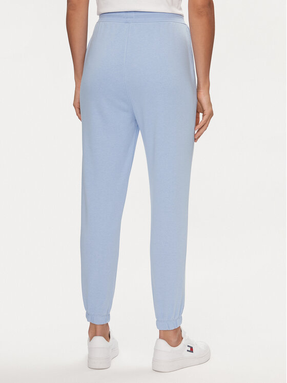 Tommy Jeans Tommy Jeans Pantaloni trening Script DW0DW17771 Albastru celest Relaxed Fit