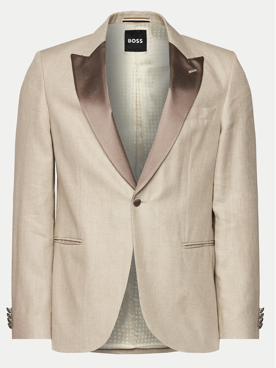 BOSS Boss Obleka H-Huge-Tux-242 50514661 Bež Slim Fit