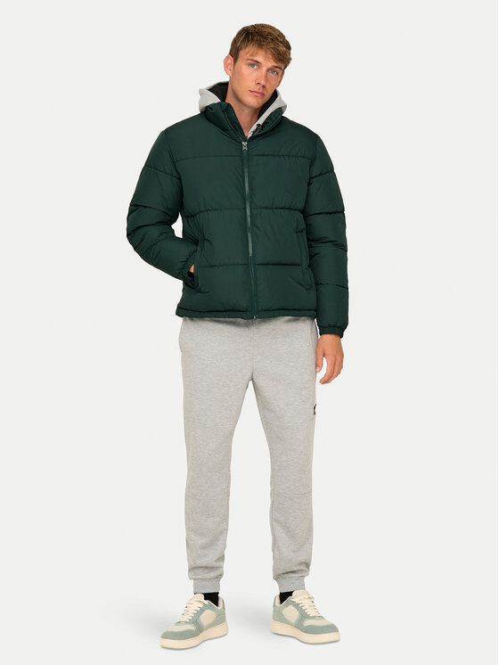 Only & Sons Only & Sons Зимно яке 22025205 Зелен Regular Fit