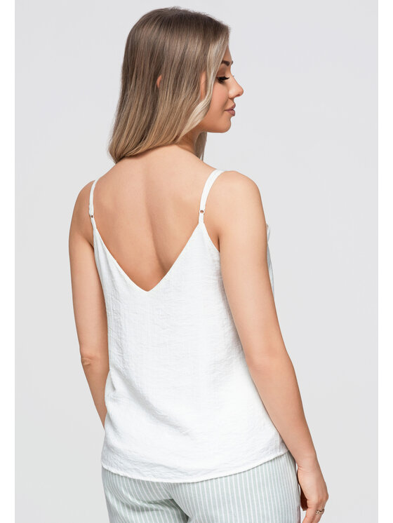 Ombre Ombre Top OW-TS-E0055 Biały Loose Fit
