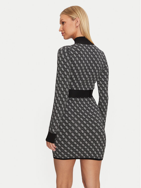 Guess Guess Džemper haljina Lise W4BK43 Z37K0 Crna Regular Fit