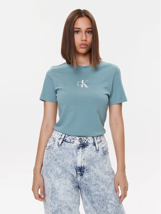 Calvin Klein Jeans T-Shirt J20J221426 Blau Regular Fit