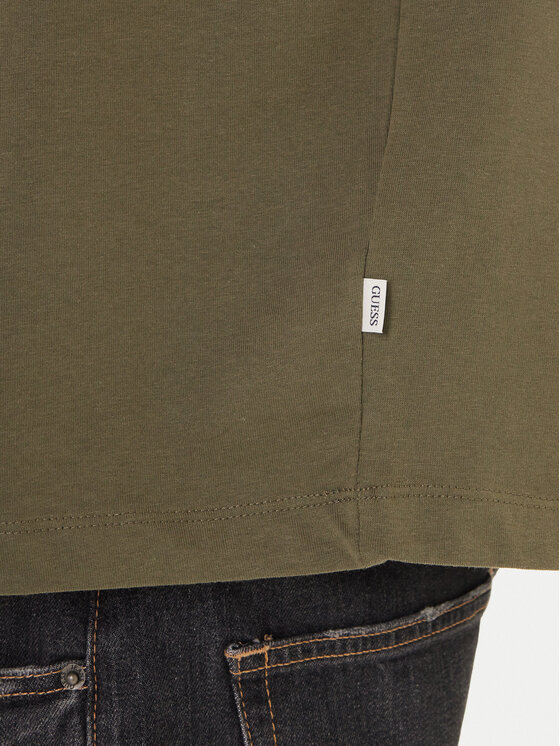 Guess Jeans Guess Jeans Tričko M4YI46 K8FQ4 Kaki Regular Fit