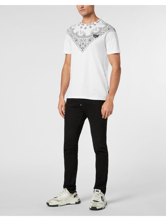 PHILIPP PLEIN PHILIPP PLEIN T-Shirt 22833 Biały Regular Fit