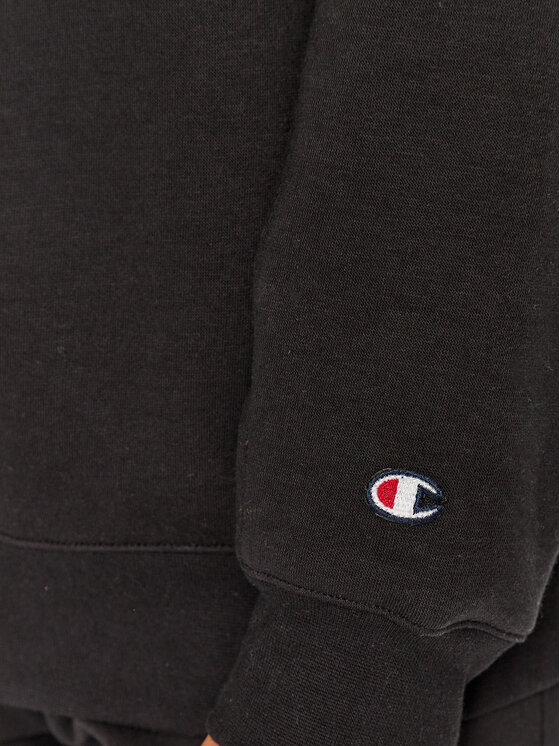 Champion Champion Bluză Half Zip Sweatshirt 116590 Negru Oversize