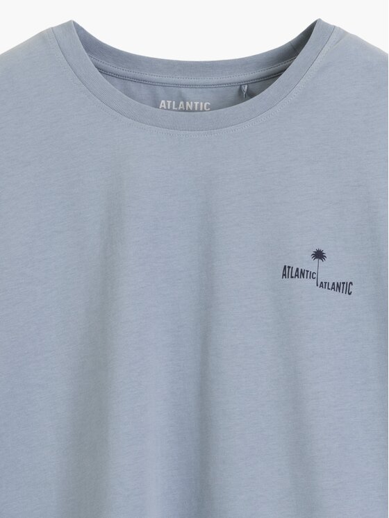 Atlantic Atlantic Piżama Palms Niebieski jasny Regular Fit