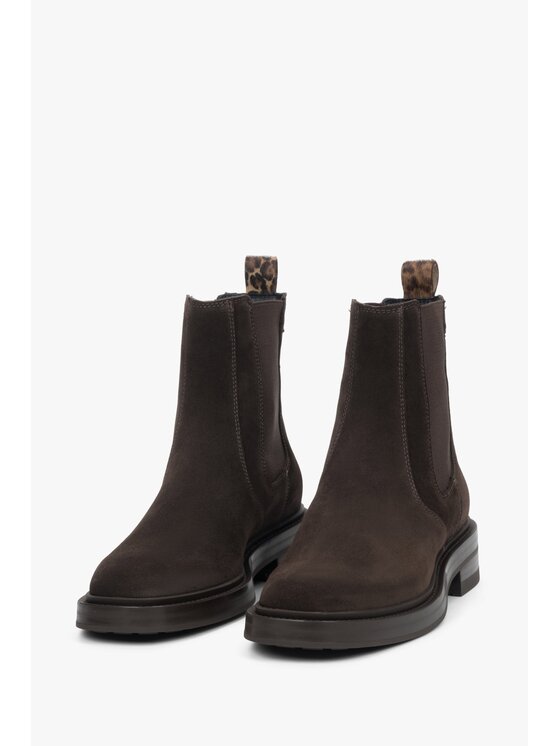 Estro Estro Μποτάκια με λάστιχο ER00118378 Καφέ