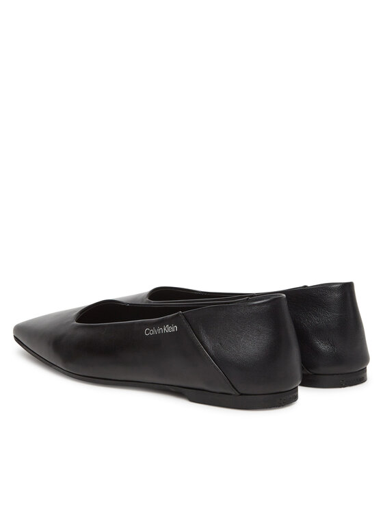 Calvin Klein Calvin Klein Baleriny Flat Ballerina - Lth HW0HW02463 Czarny