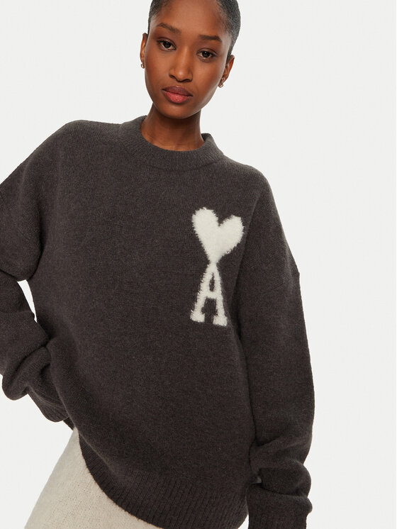 AMI PARIS AMI PARIS Pullover UKS025.KN0032 Grau Regular Fit