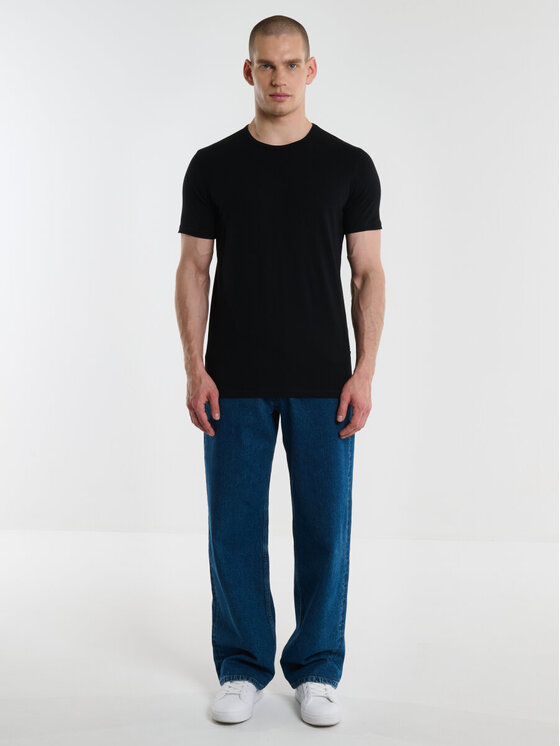 BIG STAR BIG STAR T-Shirt CLASSAC_906_150 Czarny Slim Fit