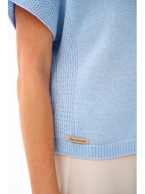 blue shadow blue shadow Bluzka Niga Niebieski Regular Fit