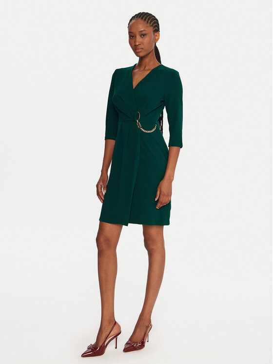 Rinascimento Rinascimento Koktel haljina CFC0020071002 Zelena Regular Fit