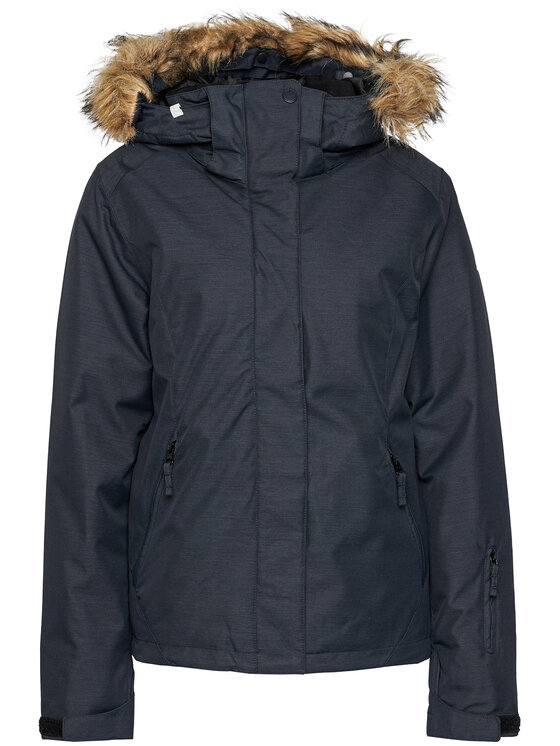 Roxy Roxy Kurtka snowboardowa Jet Ski Solid ERJTJ03266 Szary Slim Fit