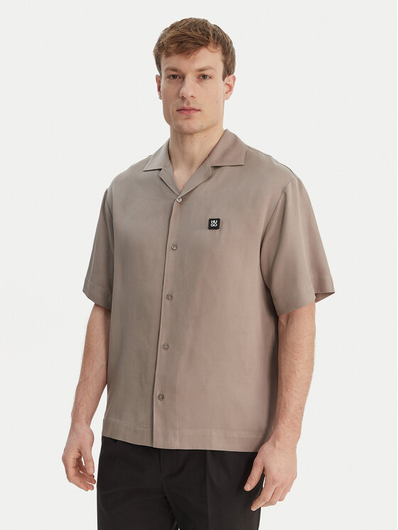 HUGO Cămașă Espino 50560593 Bej Oversize