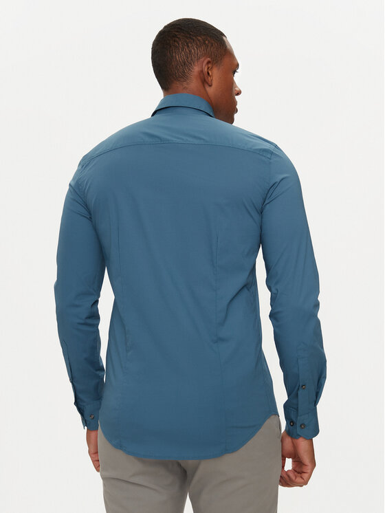 Sisley Sisley Hemd 5CNX5QL19 Blau Slim Fit