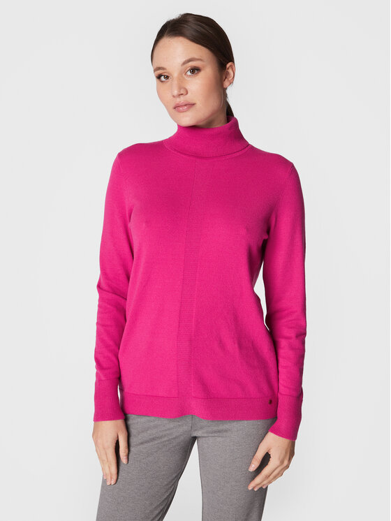 Olsen Bluză cu gât Eva 11003854 Roz Slim Fit