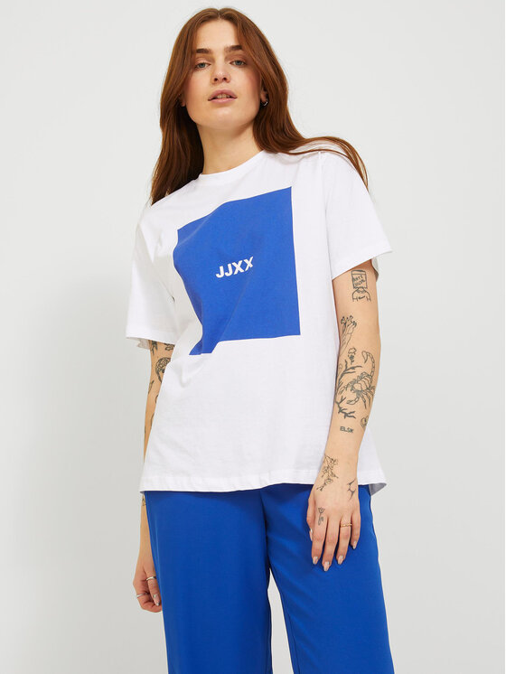 JJXX Tricou 12204837 Alb Relaxed Fit