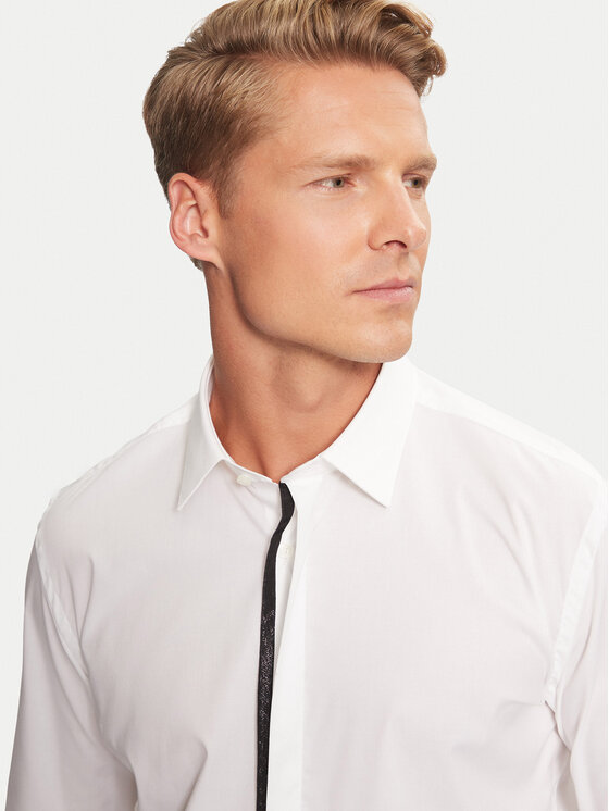 BOSS Boss Koszula H-Hank Party 50527623 Biały Slim Fit