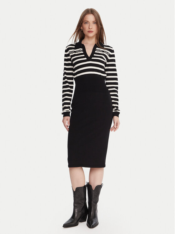 Liu Jo Liu Jo Strickkleid TF5215 MS63L Schwarz Regular Fit